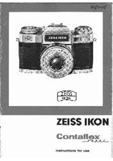 Zeiss Ikon Contaflex Super manual. Camera Instructions.